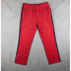 Polo Ralph Lauren Performance Track Sweatpants Mens M Red Blue Stripe
